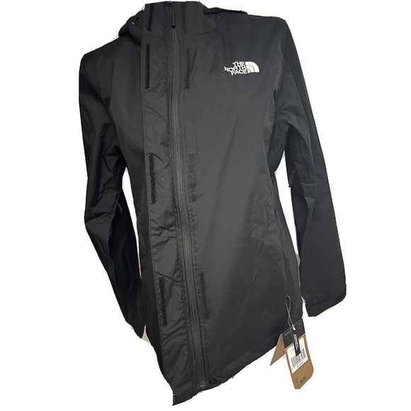 The North Face Venture 2 Black Waterproof Zip Up Hooded Rain Jacket Medium - Picture 5 of 11